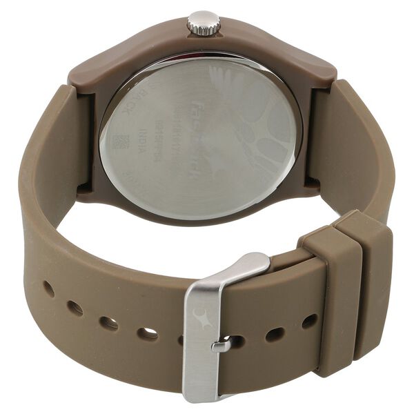 Fastrack Quartz Analog Brown Dial Silicone Strap Watch for Unisex - image number 3