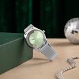 Vyb Runway By Fastrack Quartz Analog Silver Dial Silver Stainless Steel Strap Watch For Girls