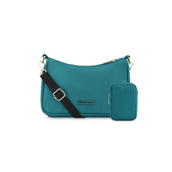 Fastrack Teal Blue Crossbody Sling Bag for Girls - image number 1