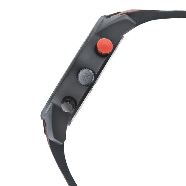 Fastrack All Nighters Quartz Multifunction Black Dial Leather Strap Watch for Guys - image number 4