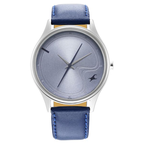 Fastrack Stunners Quartz Analog Blue Dial Leather Strap Watch for Guys - image number 1