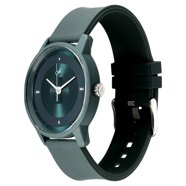 Fastrack Y2K Analog with Olive Green Dial Silicon Strap Watch for Guys - image number 2