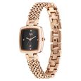 Fastrack Vyb Showstopper Quartz Analog Black Dial Rose Gold Metal Strap Watch For Girls - image number 3