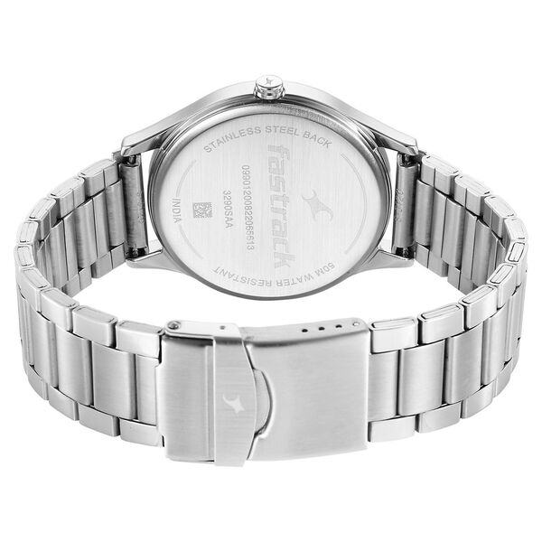 Fastrack Stunners Quartz Analog Silver Dial Metal Strap Watch for Guys - image number 4