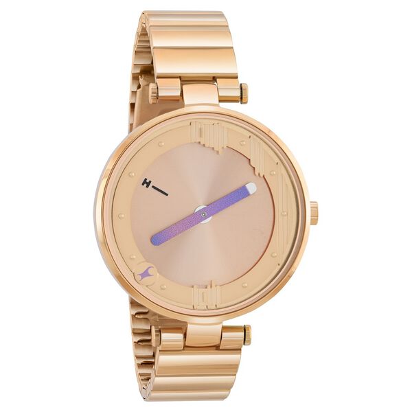 Fastrack MetaWe Quartz Analog Rose Gold Dial Stainless Steel Strap Watch For Girls - image number 1