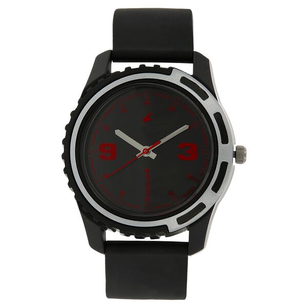 Fastrack Quartz Analog Black Dial Plastic Strap Watch for Guys - image number 0