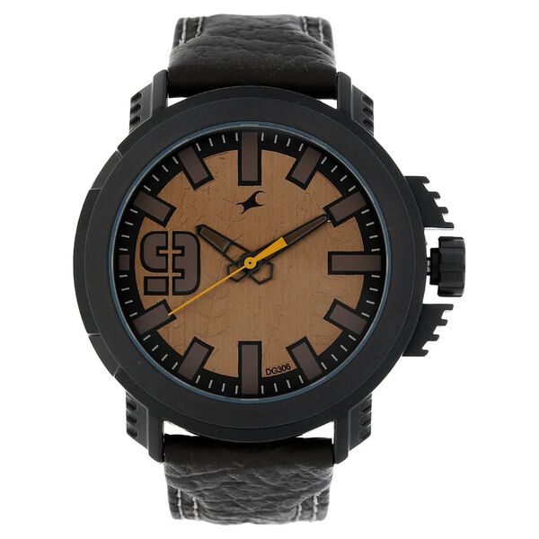 Fastrack Quartz Analog Brown Dial Leather Strap Watch for Guys - image number 0