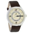 Fastrack Loopholes Quartz Analog with Date Beige Dial Leather Strap Watch for Guys - image number 1