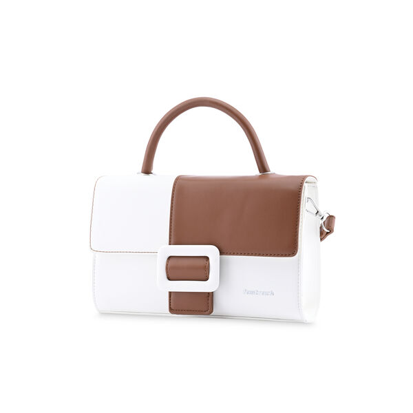 Fastrack Snap and Style Satchel in White and  Tan - image number 3