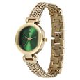 Vyb Seeker By Fastrack Quartz Analog Green Dial Golden Stainless Steel Strap Watch For Girls - image number 4