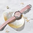 Fastrack Vyb Spotlight Quartz Analog Pink Dial Leather Strap Watch for Girls - image number 2