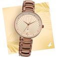 Fastrack Ruffles Quartz Analog with Date Black Dial Stainless Steel Strap Watch for Girls
