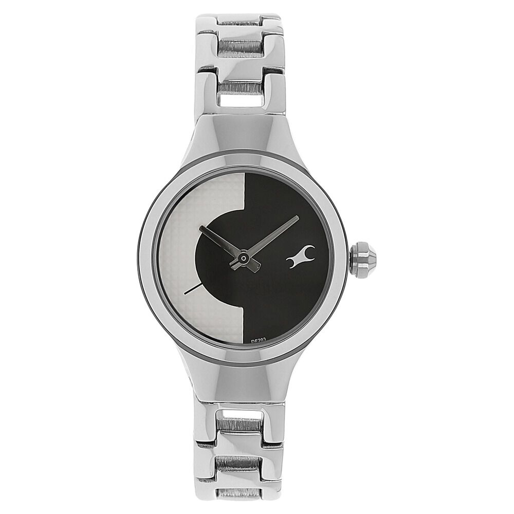 Buy Online Fastrack Quartz Analog Bicolour Dial Metal Strap Watch for Girls np6134sm02 Fastrack