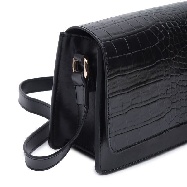 Fastrack Structured Shoulder Bag for Women | Trendy Shoulder Bag for Girls, Ladies, Women | Chic Textured Bag Made of High Quality Faux Leather (Black) - image number 3