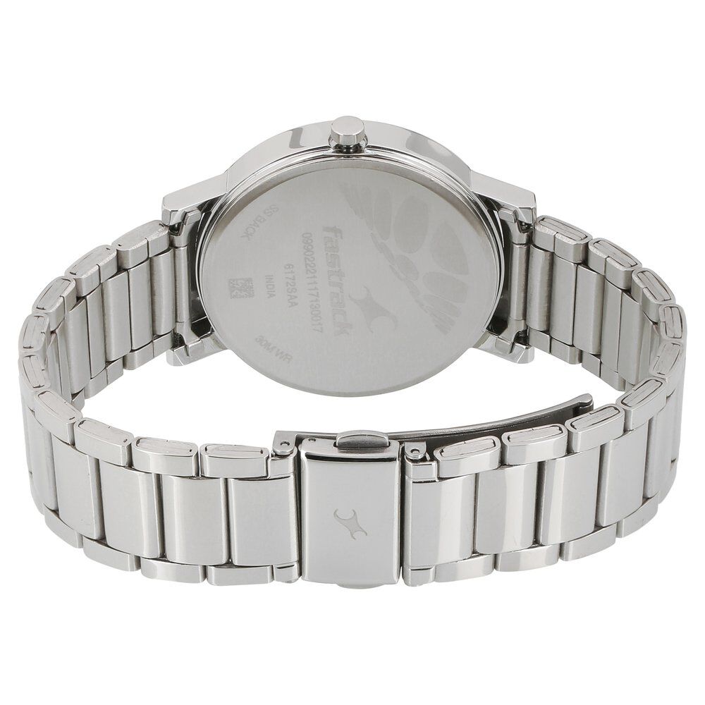 Buy Online Fastrack Varsity Quartz Analog Green Dial Stainless Steel Strap Watch for Girls 6172sm01 Fastrack
