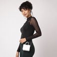 Fastrack Micro Clutch for Women | Stylish Micro Clutch with Chain Strap | Premium Clutch with Multiple Pockets made of High-Quality Faux Leather (Black) - image number 7