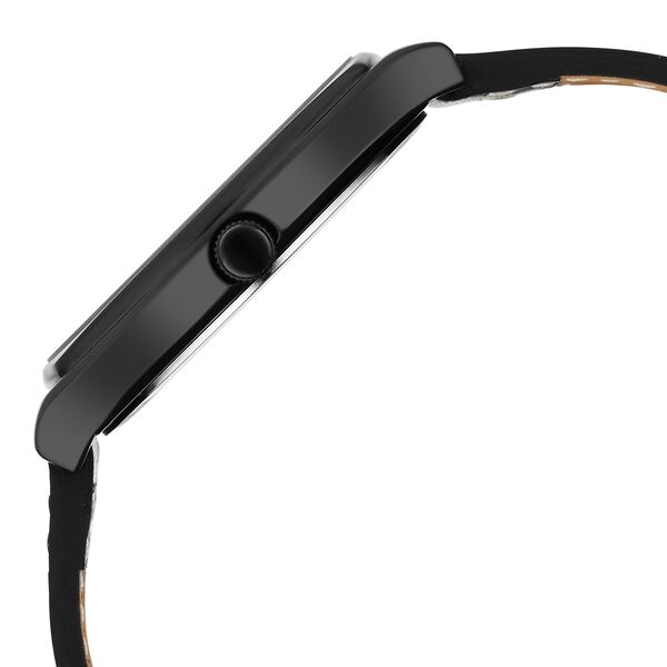 Fastrack Stunners Quartz Analog Black Dial Black Leather Strap Watch For Guys - image number 4