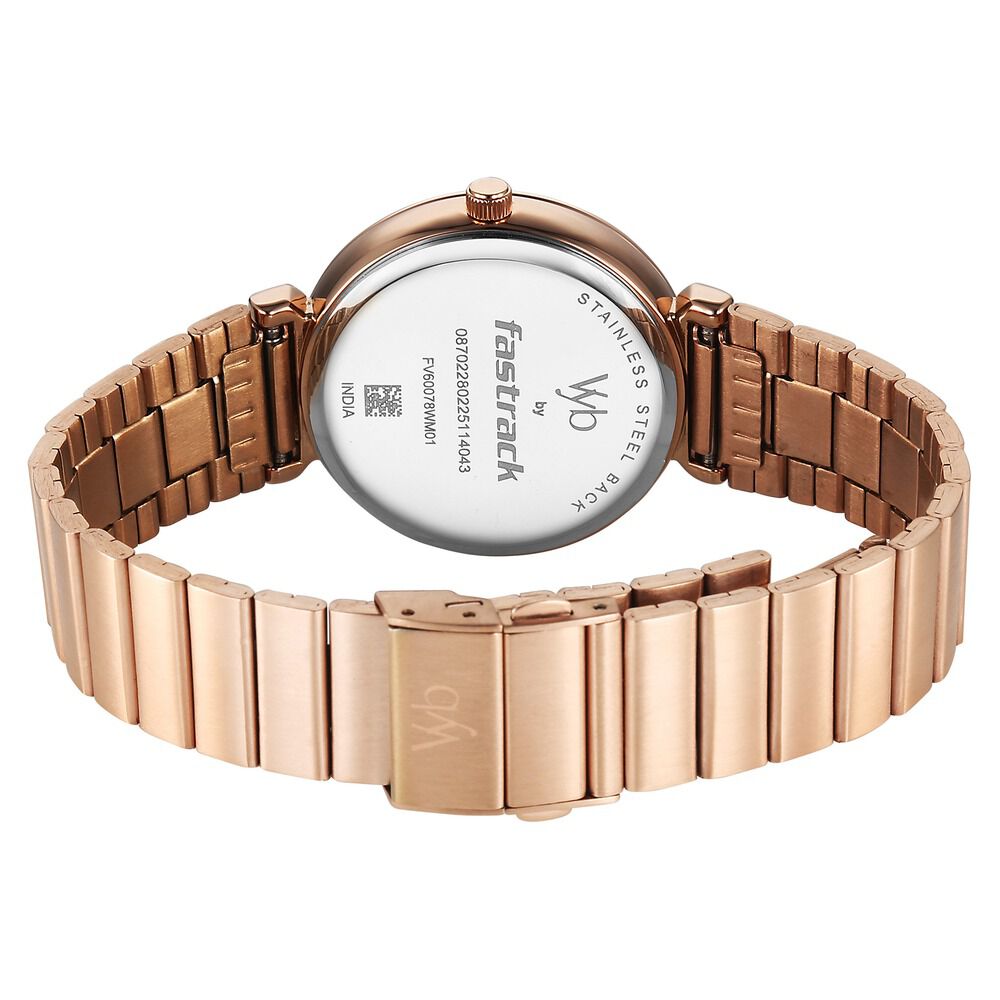 Buy Online Fastrack Vyb Charmer Quartz Analog Green Dial Metal