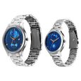 Fastrack Mixmatched Quartz Multifunction Blue Dial Silver Stainless Steel Strap Watch For Couple - image number 3