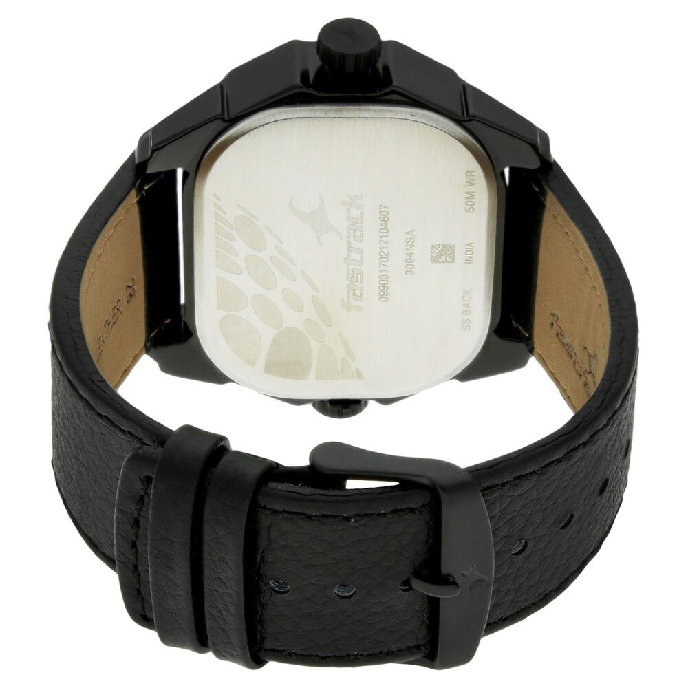 Buy Online Fastrack Quartz Analog Black Dial Leather Strap Watch for Guys nk3094nl02 Fastrack