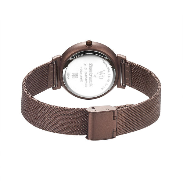 Fastrack Vyb Seeker Quartz Analog Silver Dial Stainless Steel Strap Watch for Girls - image number 5