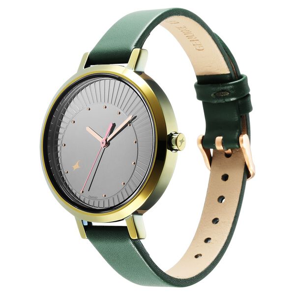 Fastrack Style Up Black Dial Leather Strap Watch for Girls - image number 3