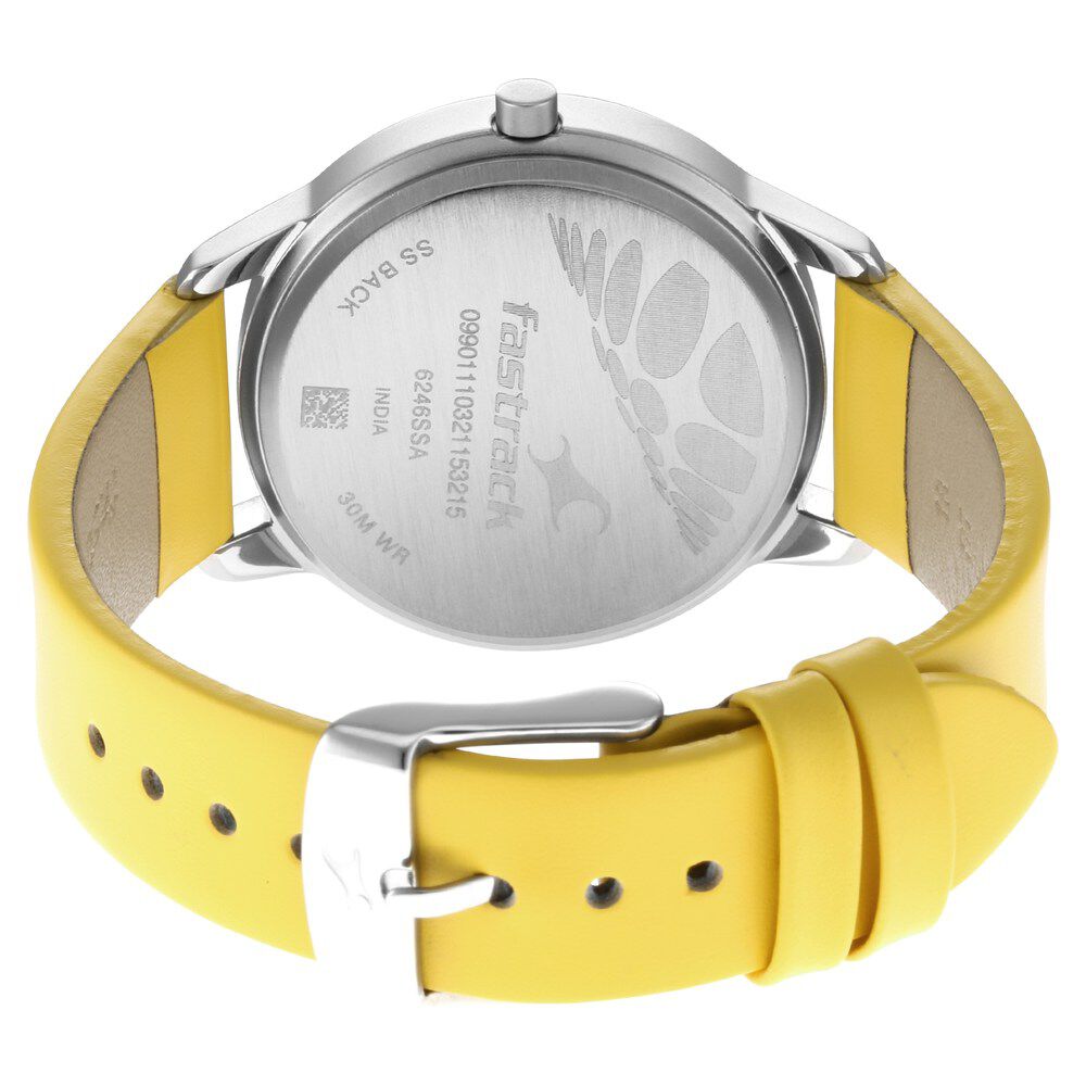 Buy Online Fastrack Wear Your Look Quartz Analog Grey Dial Leather