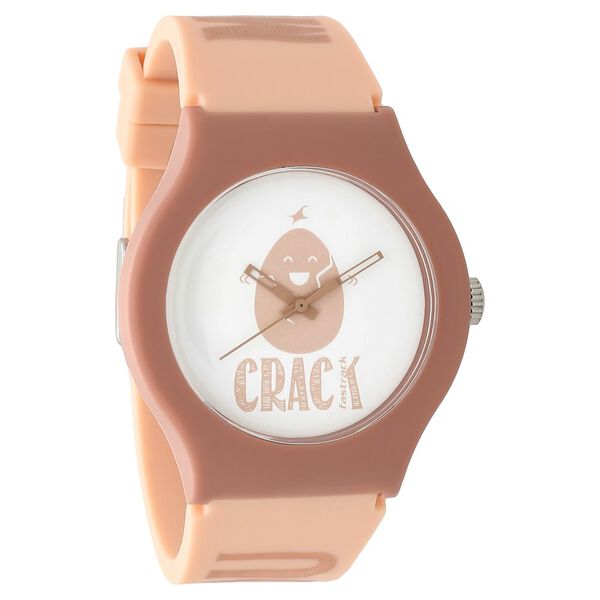 Fastrack Quartz Analog White Dial Silicone Strap Watch for Unisex - image number 1