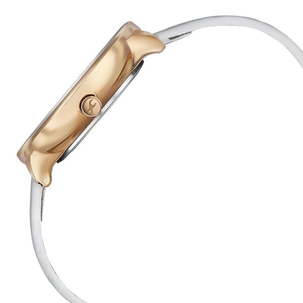 Fastrack Stunners Multifunction Rose Gold Dial White Leather Strap Watch For Girls - image number 3