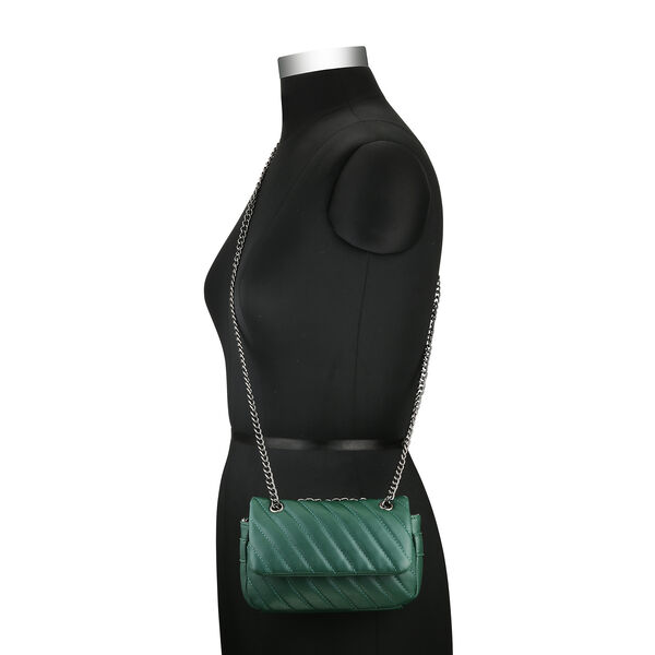 Fastrack Quilted Chain-Sling Bag in Green - image number 4