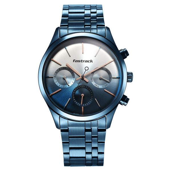 Fastrack Opulence Quartz Multifunction Multicoloured Dial Stainless Steel Strap Watch for Guys - image number 2