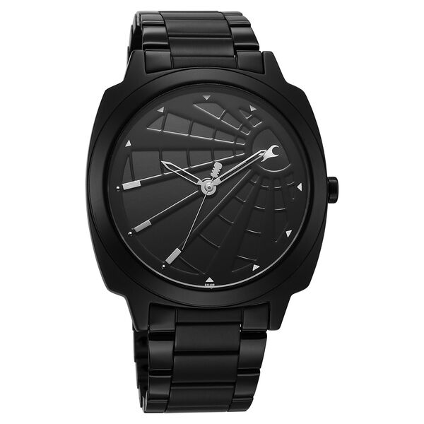 Fastrack Groove Quartz Analog Black Dial Guys Stainless Steel Watch - image number 1