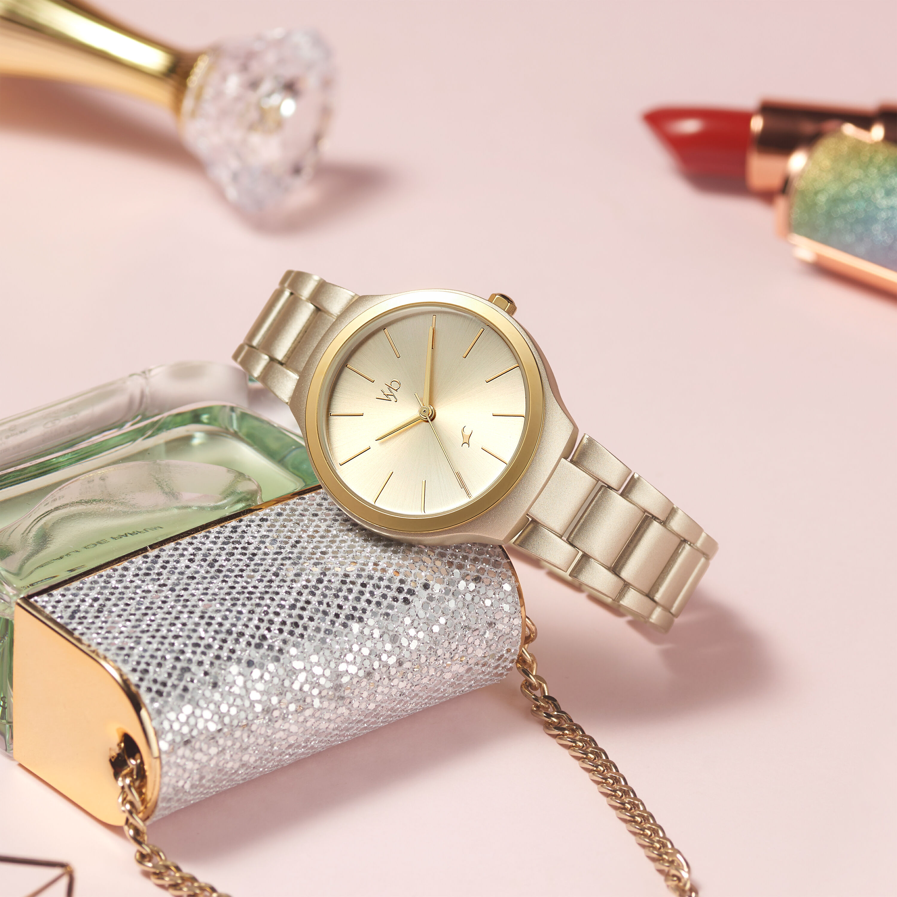 Fastrack watch golden colour online