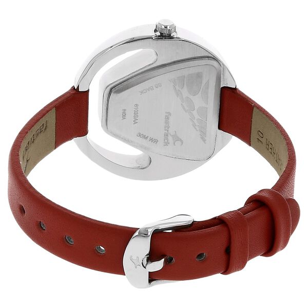 Fastrack Quartz Analog Silver Dial Leather Strap Watch for Girls - image number 3