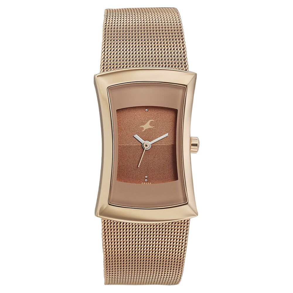 Buy Online Fastrack Pulse Quartz Analog Two Toned Dial Stainless Steel Strap Watch for Girls 6093wm01 Fastrack