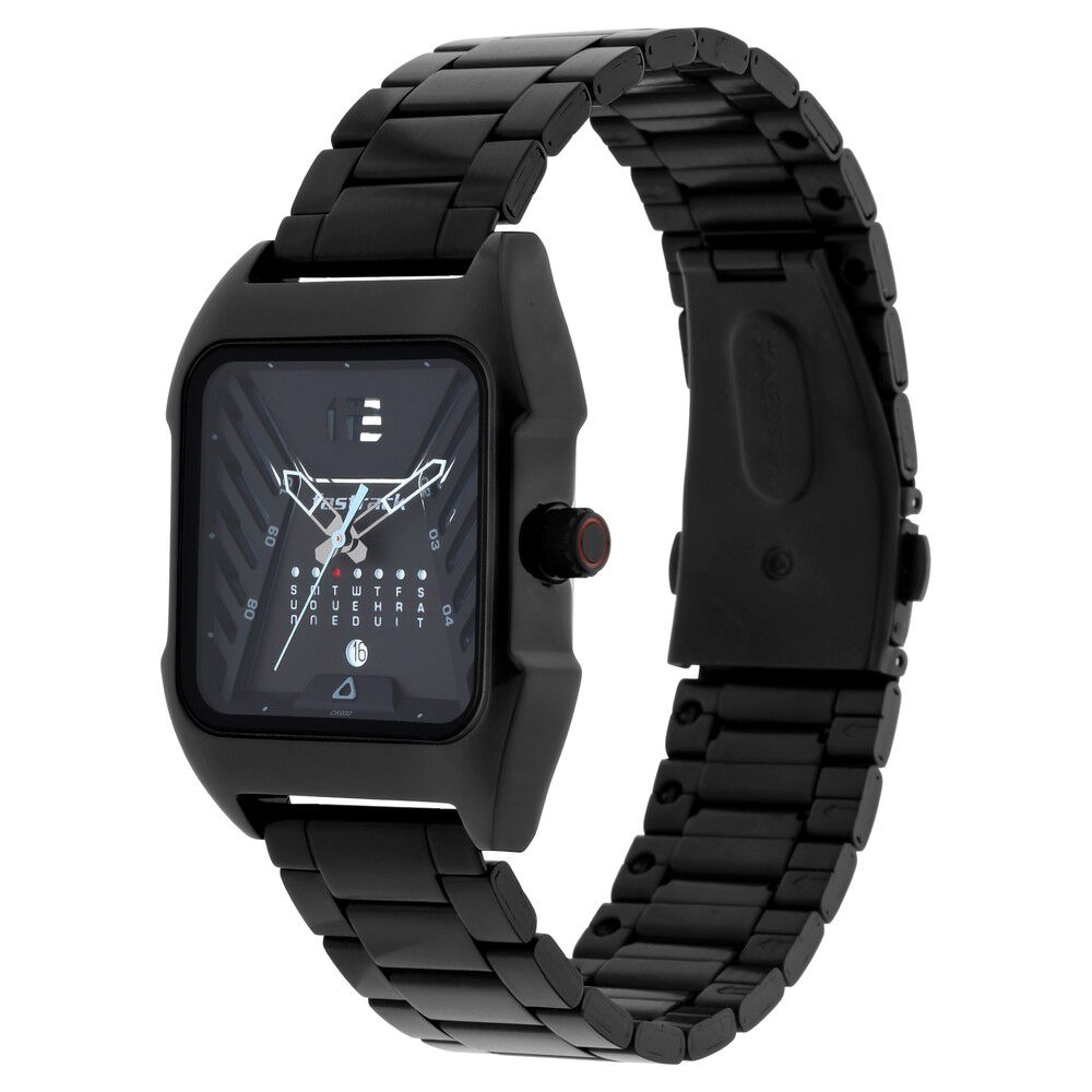 Fastrack Gamify Quartz Analog with Day and Date Black Dial Metal