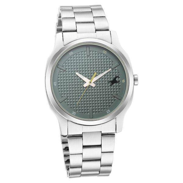 Fastrack Stunners Quartz Analog Green Dial Metal Strap Watch for Guys - image number 1