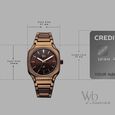 Vyb Maverick By Fastrack Quartz Analog Brown Dial Brown Metal Strap Watch For Guys - image number 3