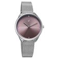 Fastrack Stunners Quartz Analog Purple Dial Silver Stainless Steel Strap Watch For Girls - image number 1