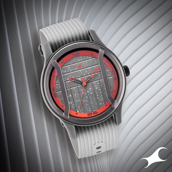 Fastrack Urban Bounce Quartz Analog Grey Dial Silicone Strap Watch for Guys - image number 0