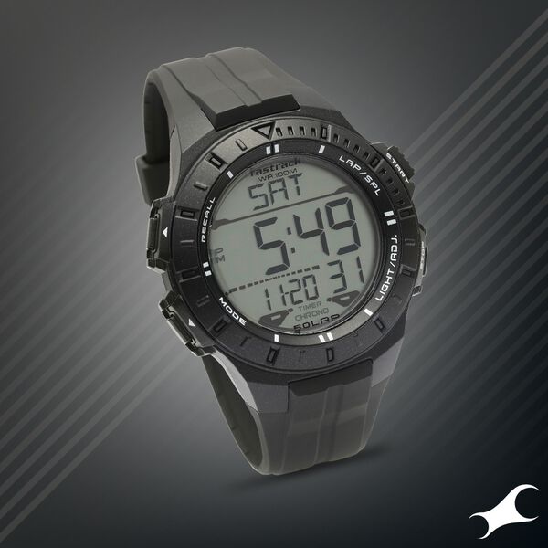 Fastrack Streetwear Digital Dial PU Strap Watch for Guys - image number 0