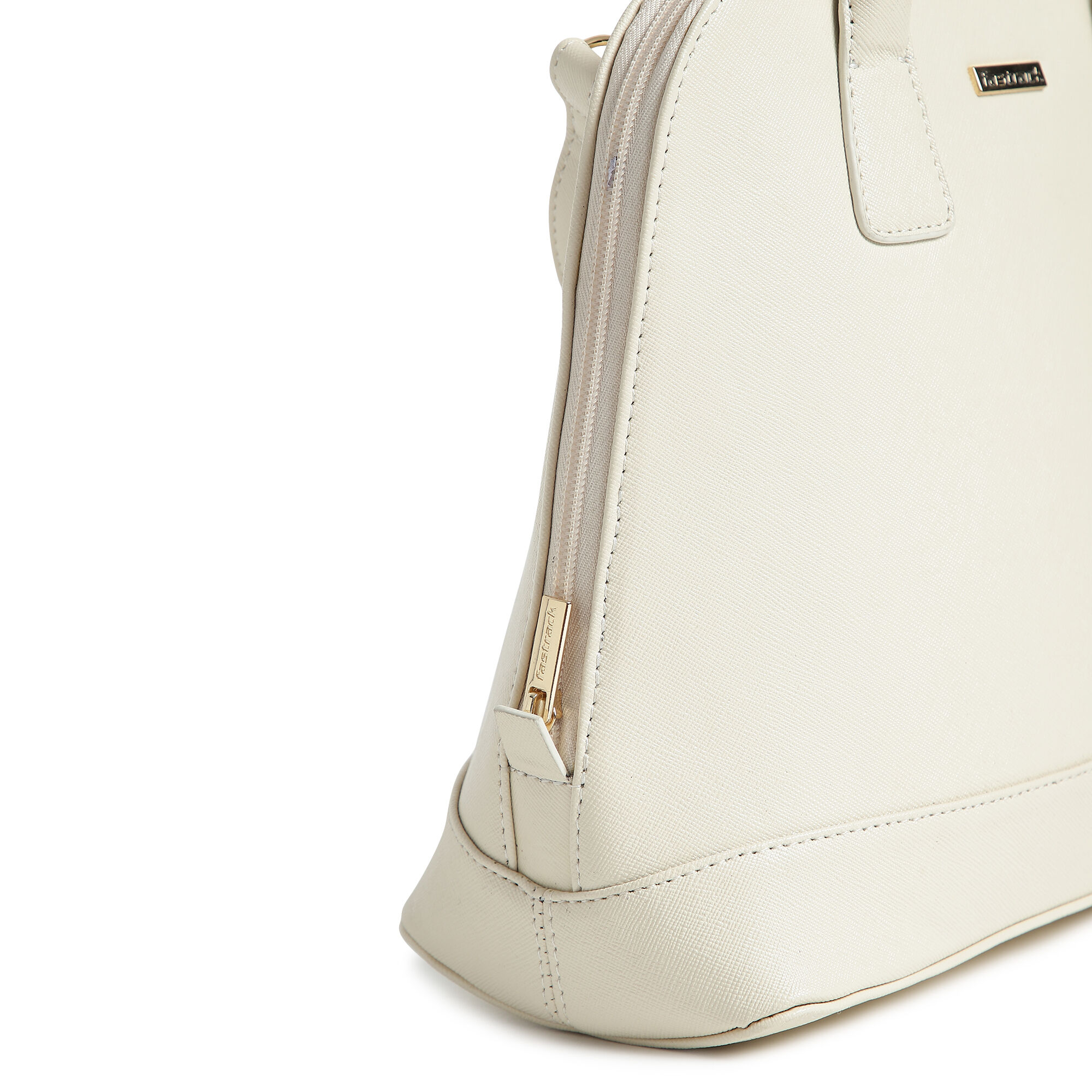 Buy Online Fastrack Structured Satchel Bag for Women Classic Bag for Girls Ladies Women Spacious Bag for College Work Made of High Quality Faux Leather White f24ssamev04wh1 Fastrack
