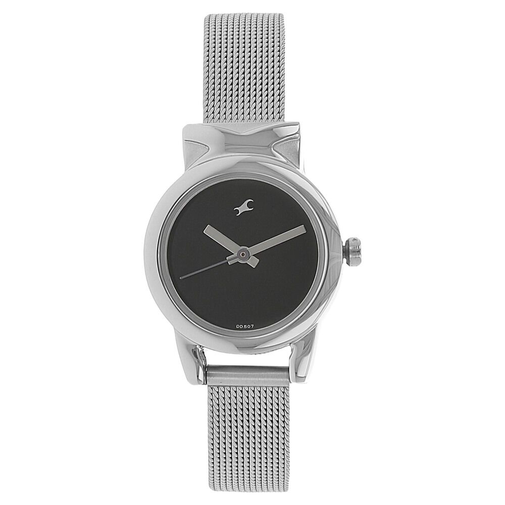 Fastrack black metal strap watches outlet