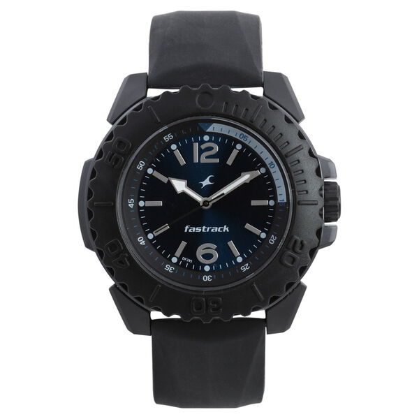 Fastrack Quartz Analog Blue Dial Plastic Strap Watch for Guys - image number 0
