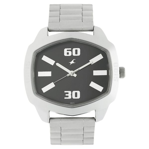 Fastrack Quartz Analog Black Dial Stainless Steel Strap Watch for Guys - image number 0