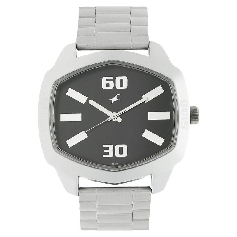 Buy Online Fastrack Quartz Analog Black Dial Stainless Steel Strap