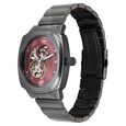 Fastrack Automatics Collection Pink Dial Grey Stainless Steel Strap Watch For Guys - image number 2