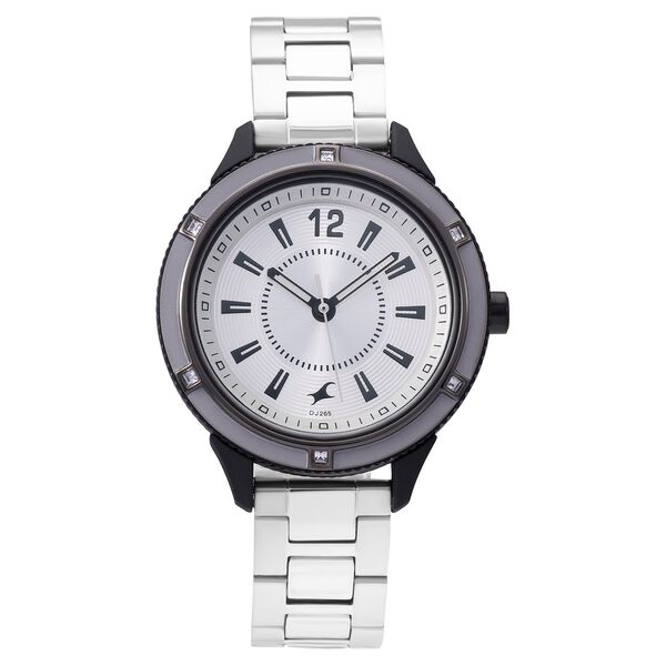 Fastrack Varsity Silver Dial Quartz Analog Watch for Girls - image number 1