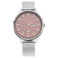 Fastrack Ruffles Quartz Analog with Day and Date Pink Dial Stainless Steel Strap Watch for Girls - image number 2