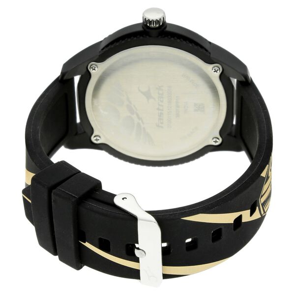 Fastrack All Nighters Quartz Analog Black Dial Silicone Strap Unisex Watch - image number 3